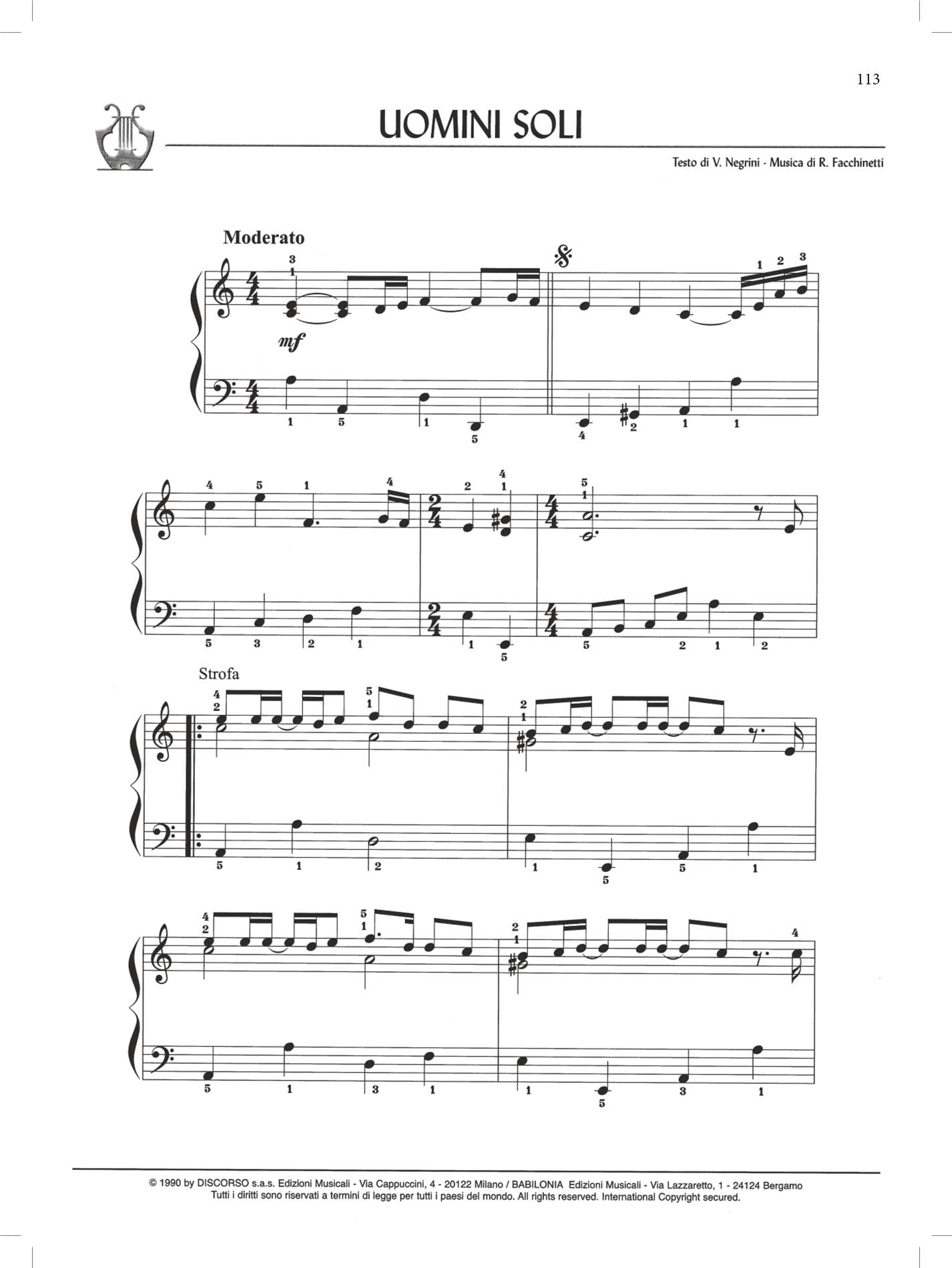 Canzoni al pianoforte (Vol. 1)