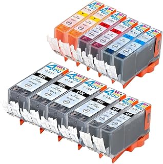 12 Pack - Compatible Ink Cartridges for Canon PGI-220 & CLI-221 PGI-220BK CLI-221BK CLI-221C CLI-221M CLI-221Y Inkjet Cartridge Compatible With Canon PIXMA IP3600 PIXMA IP4600 PIXMA IP4700 PIXMA MP540 PIXMA MP560 PIXMA MP620 PIXMA MP620B MP640