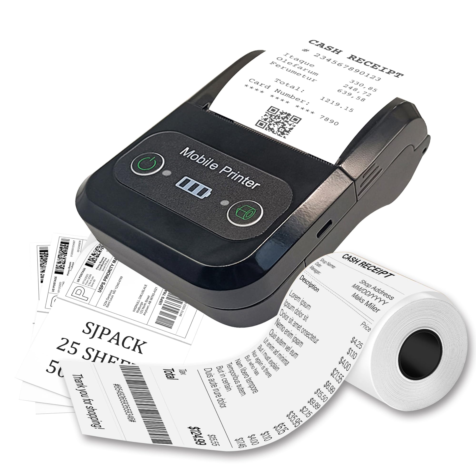Bluetooth Thermal Receipt Printer, Support BT and USB Cable Connection, Portable and Lightweight, Easy to Carry – (2 Inch) (B0DGQ49BLV) Amazon Price History, Amazon Price Tracker