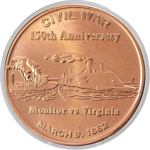 Miniatura 10 de Battle of Shiloh Civil War Moneda coleccionable redonda de cobre 0.999 de 1 oz en cápsula