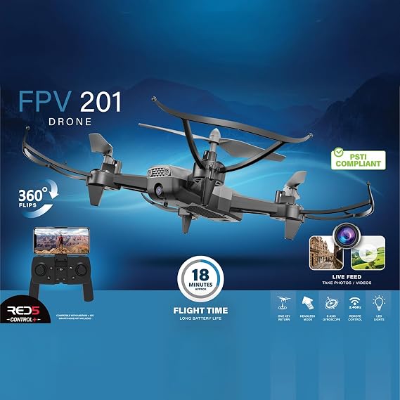 RED5 FPV 201 SD-FPV Wi-Fi Secure PSTI Fixed Wing Remote Control Quadcopter Drone