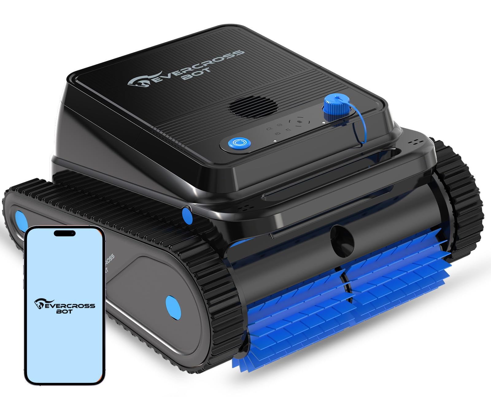 EVERCROSS BOT Robot de piscina inalámbrico con limpieza de pared y línea de