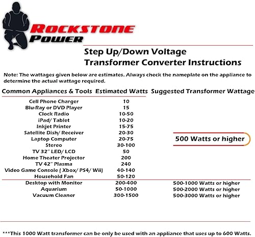 Miniatura 8 de Transformador convertidor de voltaje de 1000 vatios - Convertidor de energía de alta resistencia de 110 V120 V220 V240 V - Protección del disyuntor