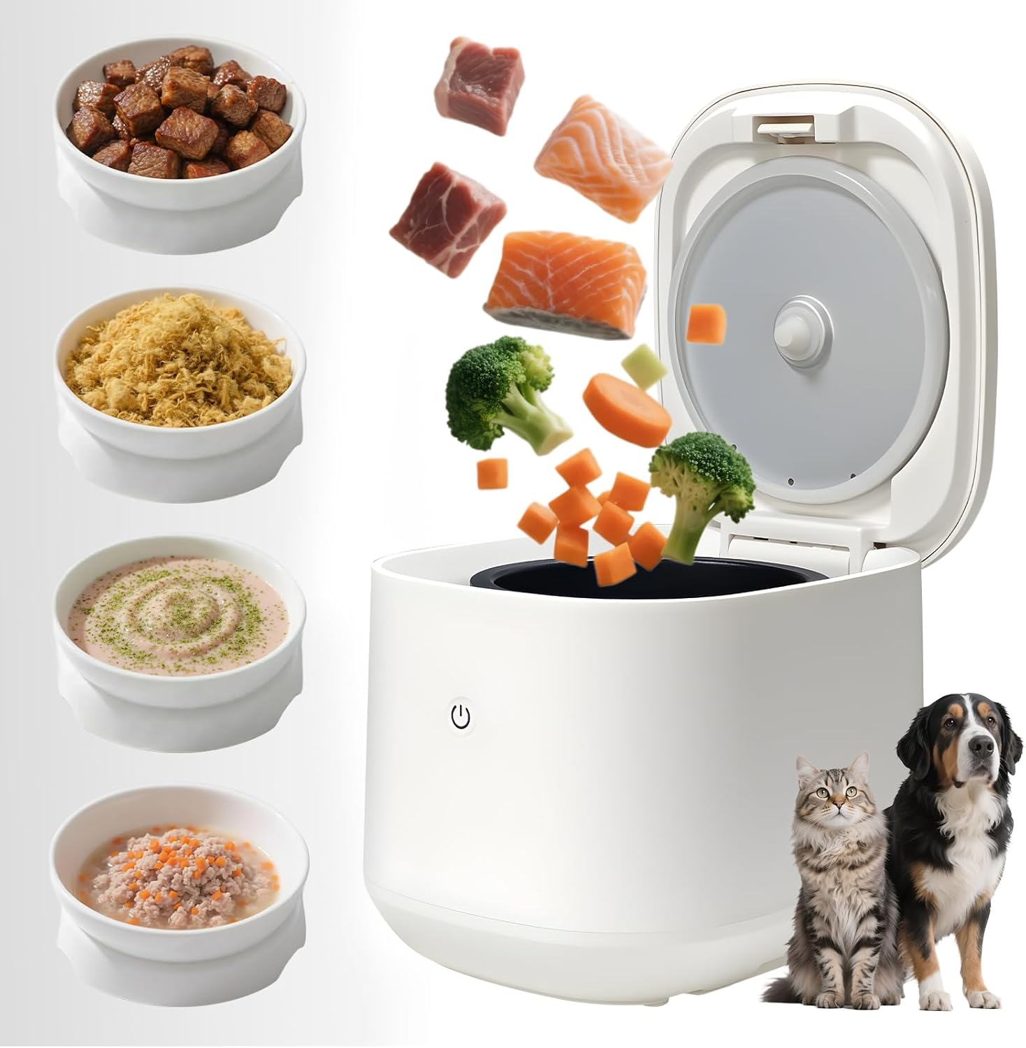 Pet Fresh Meal Maker, All-in-One Pet Kitchen Pet Food Maker, Multicooker with Chopping,Slow-Cook and Mix, DIY Recipes, Quiet Operation & Easy Cleaning for Healthy Homemade Meals