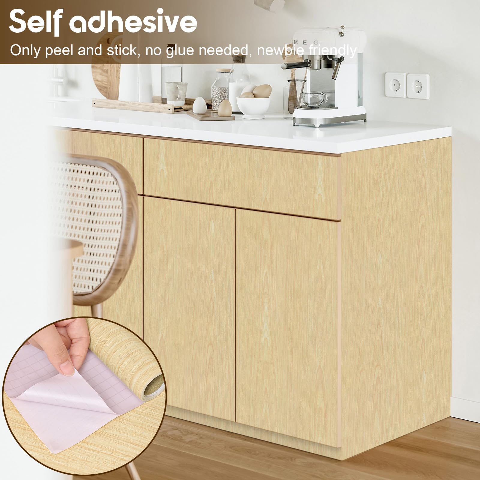 Snapklik.com : Wood Grain Contact Paper Light Wood Wallpaper Peel And ...
