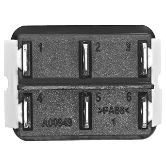HY12-9-3 On/Off/On Rocker Switch, 6 Pins 125/250V 20A Pushbutton Switch, Bilateral Self-Reset, Arc Push Button Switch for Industrial Power Tools and Electrical Equipment