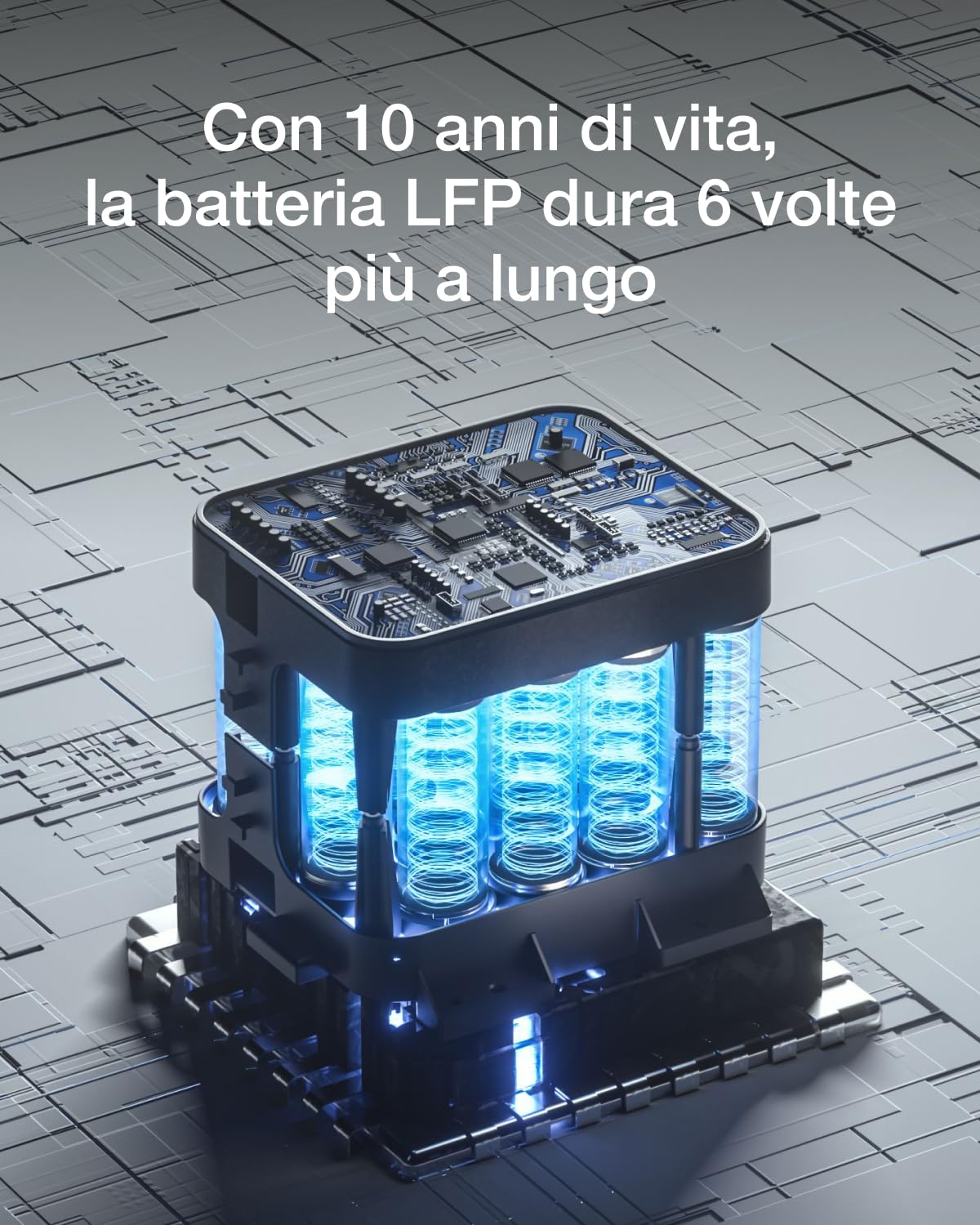 ECOFLOW Impianto fotovoltaico da balcone PowerStream, microinverter grid tie, batteria LFP impermeabile 2kWh, impermeabilità IP54