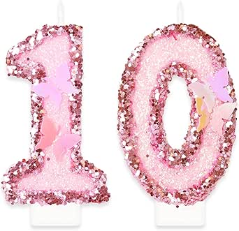 Bougies Anniversaire 6 Ans, Papillon Bougies Anniversaire, Pink Bougies