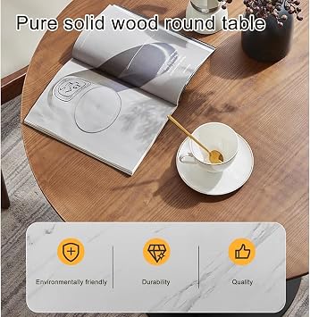Business Dining Table Set, Office Reception Room Club Table and Chair Set, Cafe, Balcony, Living Room Simple Round Dining Table, Office Conference Table(80cm/31.4in)