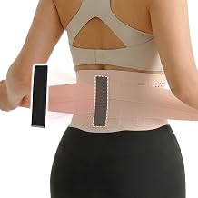 Ultra-thin Back Support Brace with 3D Lumbar Pad for Lower Back Pain Relief, Breathable Lumbar Support Belt for Heavy Lifting Work Invisible Adjustable Lower Back Brace, Pink, MWAIST28"-31"
