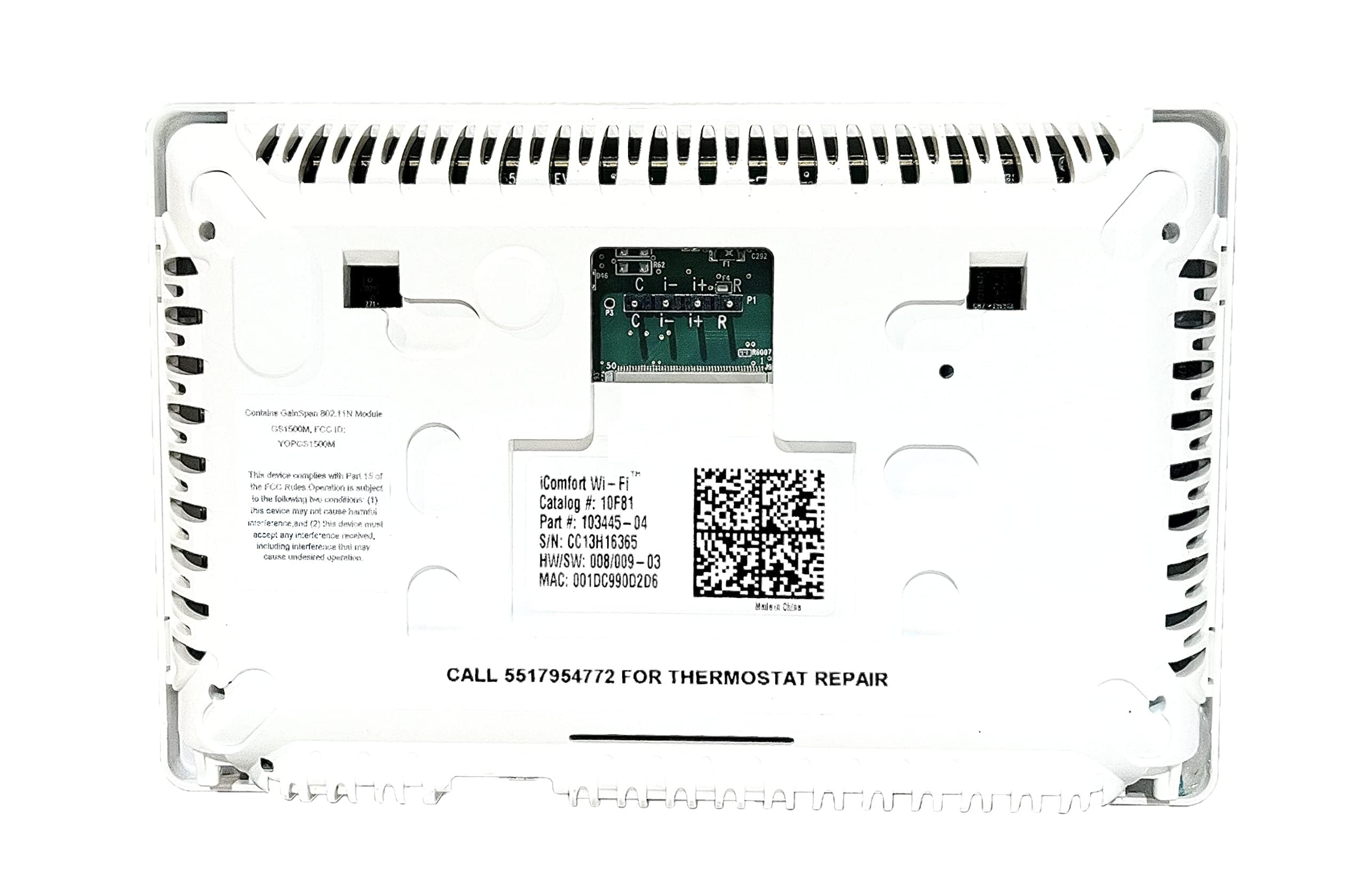 10F81 iComfort Wi-Fi Thermostat - 103445-04/103445-01/103445-03