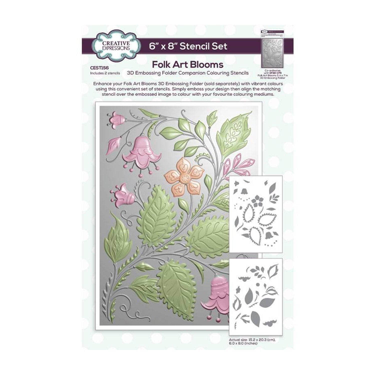 PaperCuts Floral, Stencil, 6 x 8 in