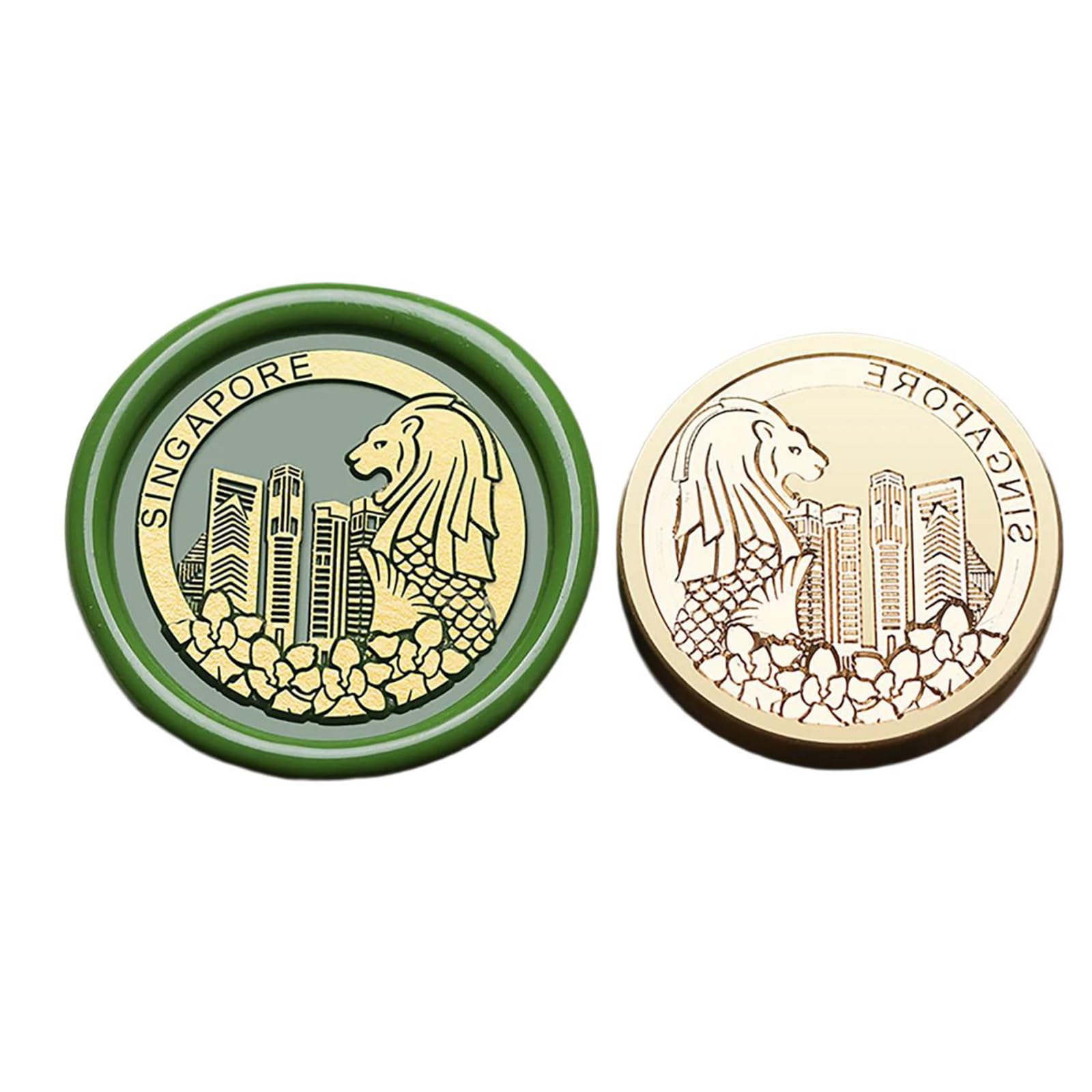 Tsophreniq Seal Stamp for Seal Envelope Craft Embellishment City Landmark Building Pattern Stamp Head for Scrapbooking Scrapbooking
