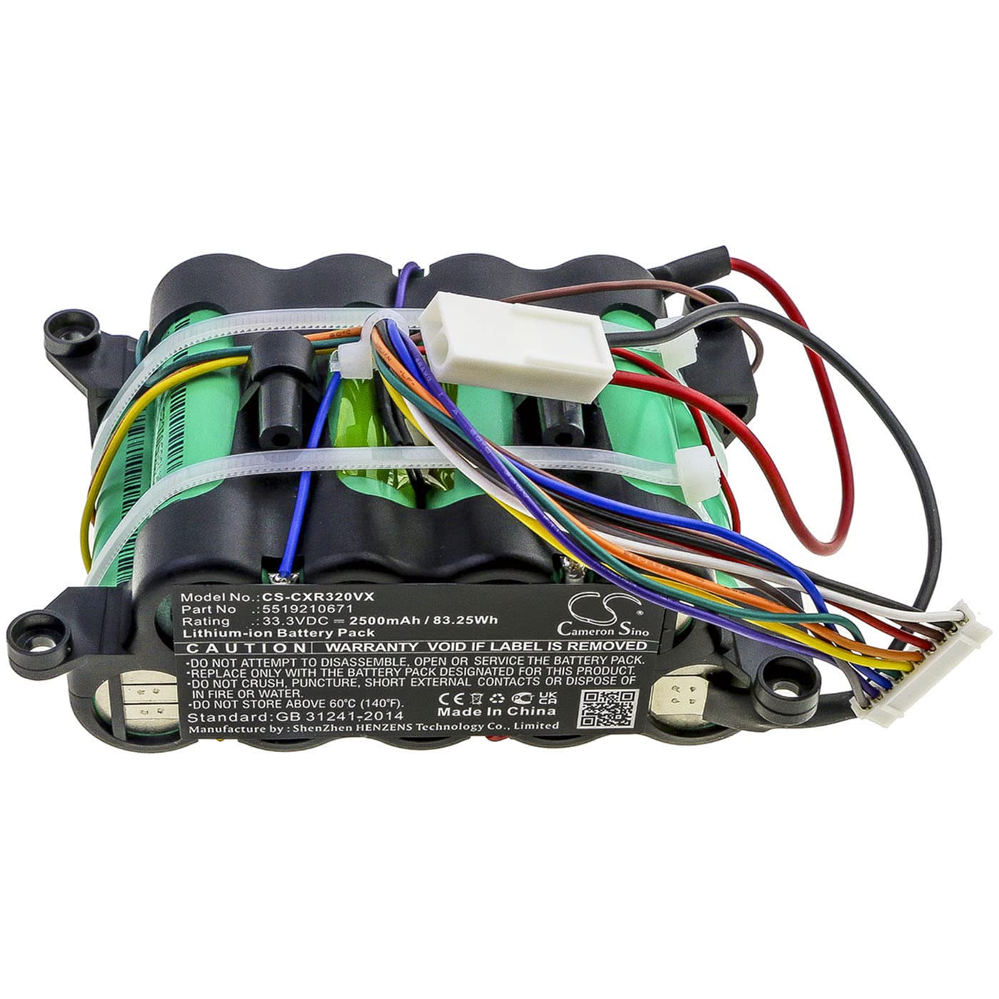 Cameron Sino Battery for DeLonghi Colombina XLR32, Colombina XLR32LED.BK, Colombina XLR32LMD.BK, Colombina XLR32LMD.W 2500mAh