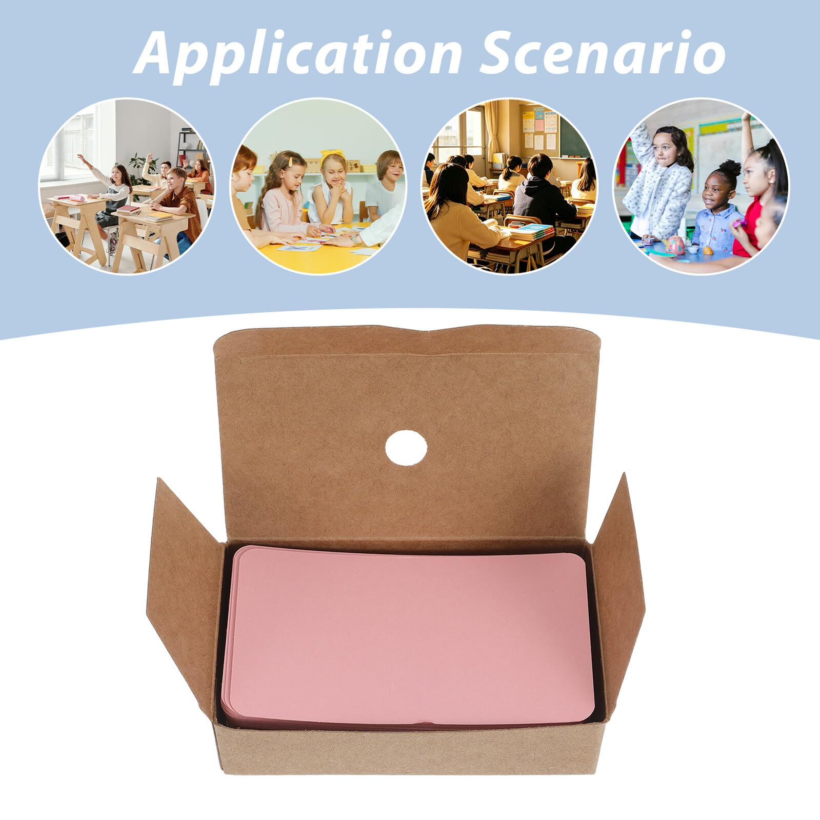 1000 Stück Boxen Handgeschriebene Rosa Karten aus Papier für Kreative Selbstgemacht Nutzung mit Glatter Schreibleistung und Elegant Minimalistischem Design für Bastelarbeiten und