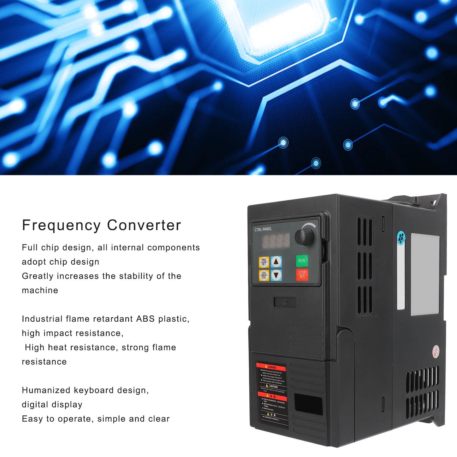 Hyuduo Convertitore di Frequenza Variabile Inverter 3 Fasi Ingresso 200V