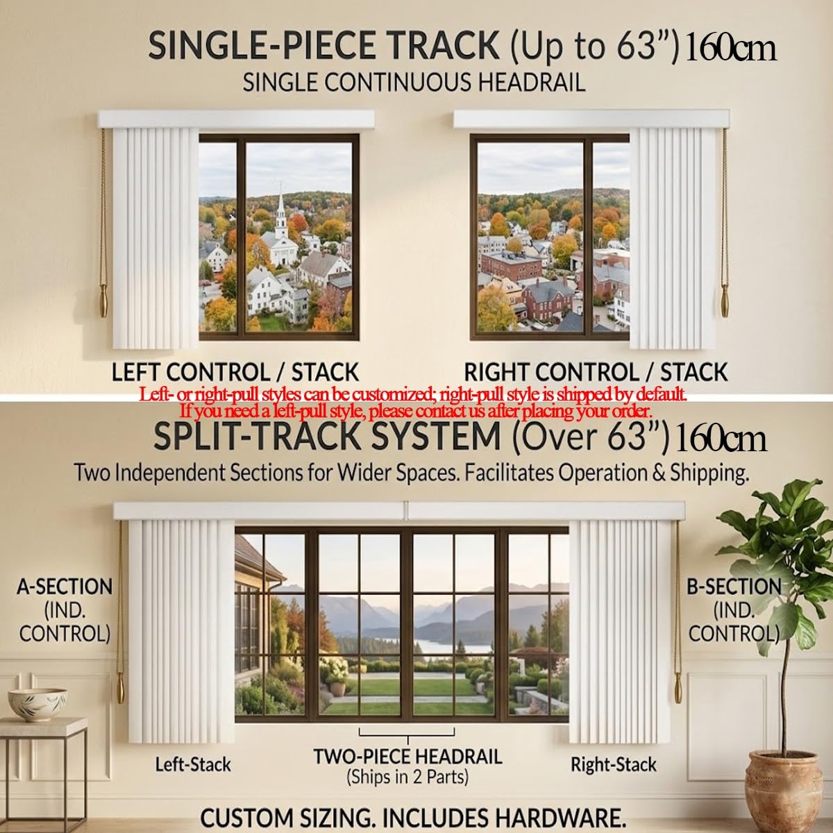 Pannello divisorio bianco per porte scorrevoli oscuranti, regolabile, 60300 cm (180 x 160 cm), perfetto per la decorazione della casa e dell'ufficio