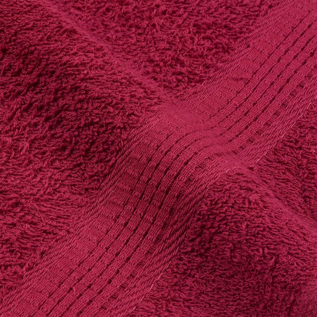 vidaXL Serviettes FROGN 4 pcs Bordeaux 100x200 cm 360 g/m² 100% Coton, Serviette de Plage, Serviette d'invité, Grande Serviette de Plage, Serviette de Bain