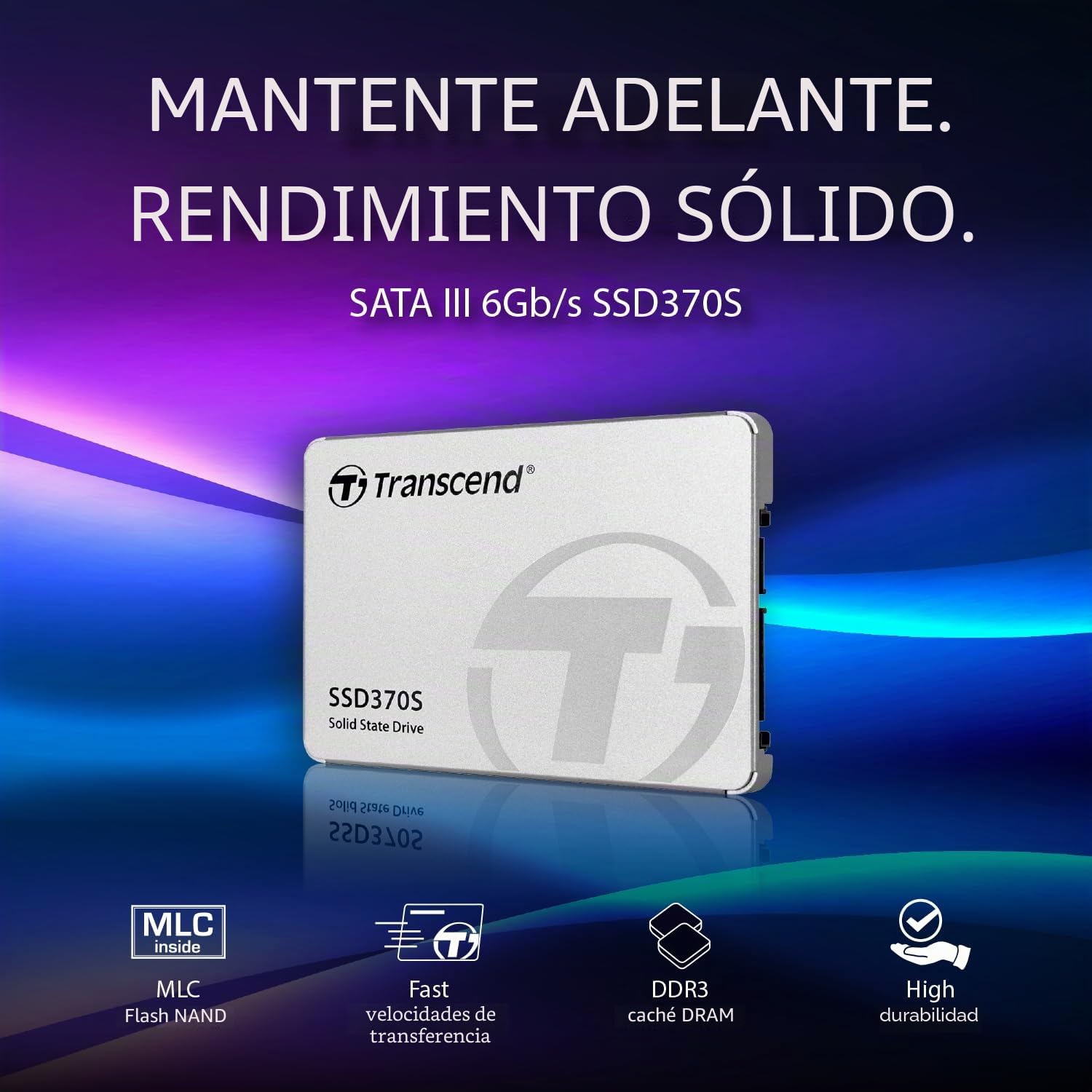 SSD TRANSCEND 2.5" 256GB SSD370 SATA III 570/320MBs ALU