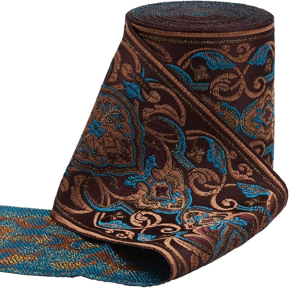 GORGECRAFT 10Yds Or Perlé Dentelle Garniture Paillettes Polyester Ruban Ondulé Dentelle Paillettes Applique Avec Paillette Maille Garniture Fournitures De Couture Pour Robe Vêtements Décoration