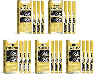 15 bolígrafos de pintura para neumáticos, color amarillo, temperatura del agua, marcadores amarillos para letras de neumáticos