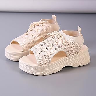 Generisch Women's Shoes Red Flat Women's Summer Casual Sandals Breathable Slip Platform Wedge Heel Shoes for Beach Yoga Walking Comfortable Lightweight Work Wear Care Women's Shoes