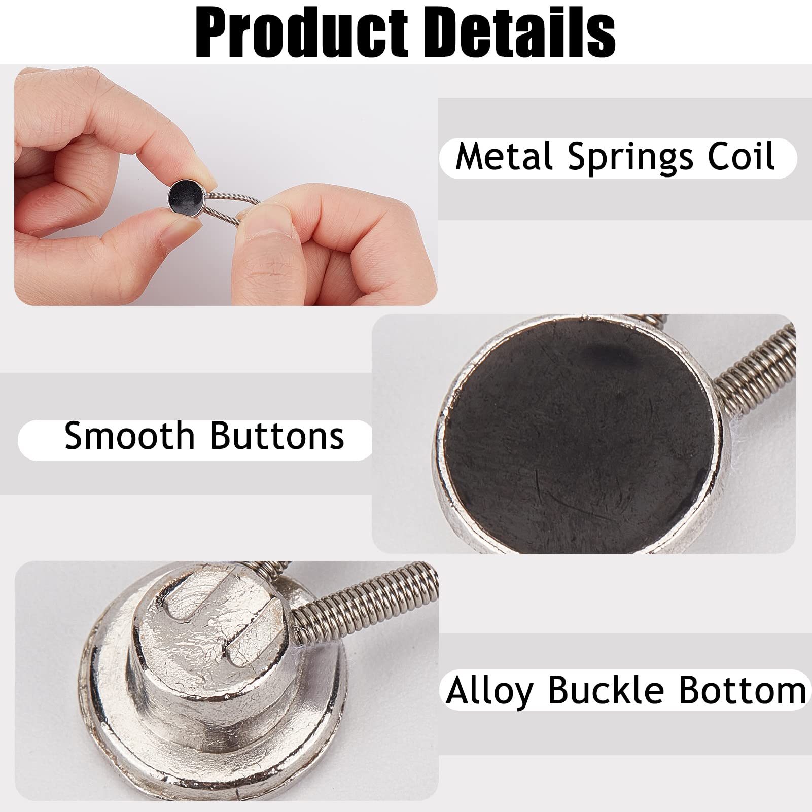 3 Prolongateurs De Col élastiques Comfy Clothiers – Pour Chemises, Boutons Blancs, Confort Et Ajustement Facile