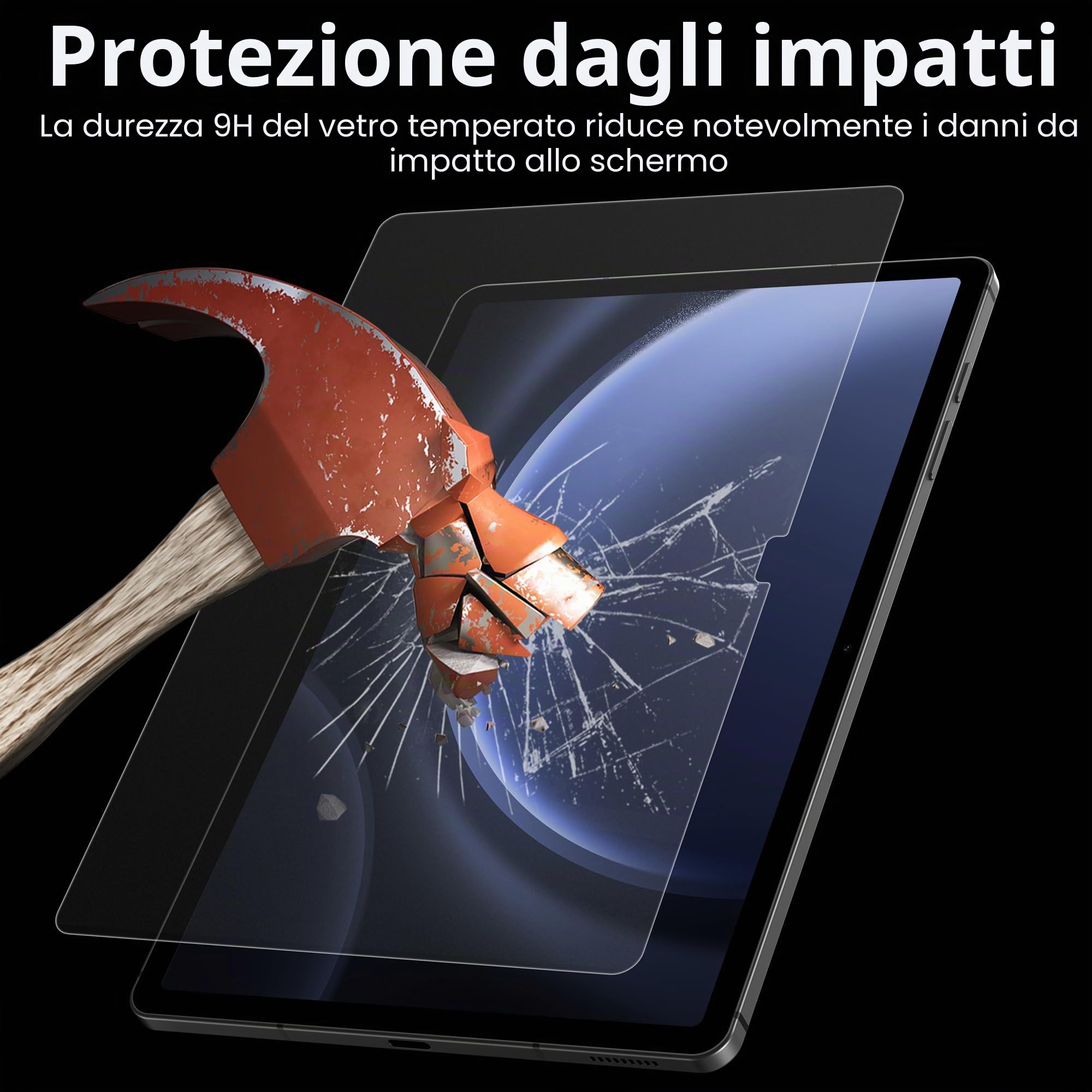 Esanik 2 Pezzi Effetto Carta Pellicola Protettiva per Samsung Galaxy Tab S10 FE 10,9" 2025/ S9 FE 5G 10,9" 2023/S9 11", Opaco Vetro Temperato Prottetiva Opaca Antiriflesso, Feel like Paper per Disegno