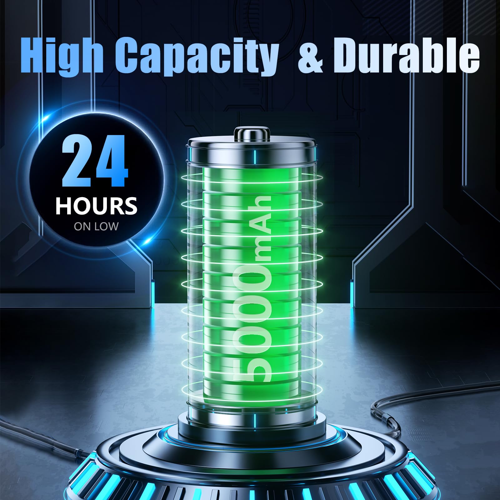 Flashlights Rechargeable High Lumens, Ultra Powerful LED 250000 Lumens Super Bright Tactical Flashlight High Power Handheld Flash Light Waterproof Zoomable 5 Modes For Camping, Emergency, Home - View #3