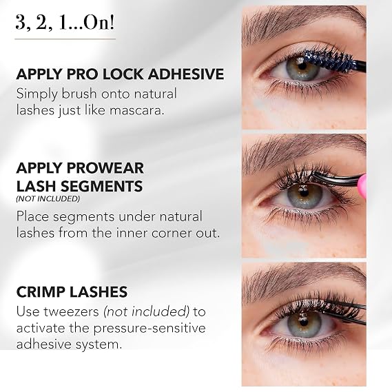 Pro Lash Pro Lock Adhesive - Longest-Lasting, Easiest-to-Apply Lash Glue - Waterproof, Sweatproof Eyelash Glue - Safe for Sensitive Eyes - 10-Plus Day Hold, No Fumes, No Dry Time - 4.5 ml