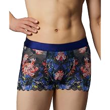 Wacoal Men WT3827 Boxer Shorts, Lace Boxers, Front Comfortable, Glamour, Breathable, Front Closed, Men's Underwear