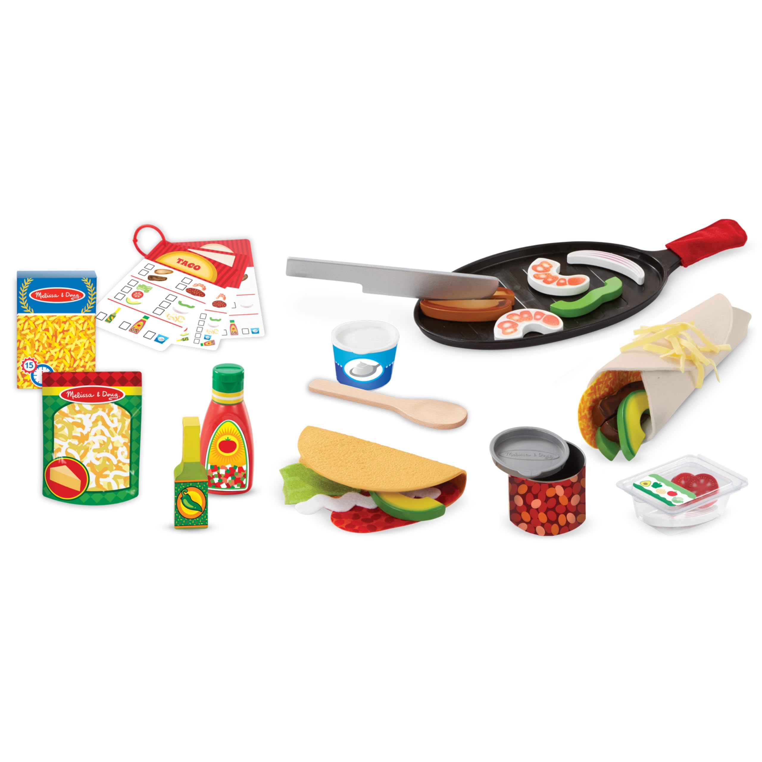 Melissa & Doug Fill & Fold Taco & Tortilla Set, 43 Pieces