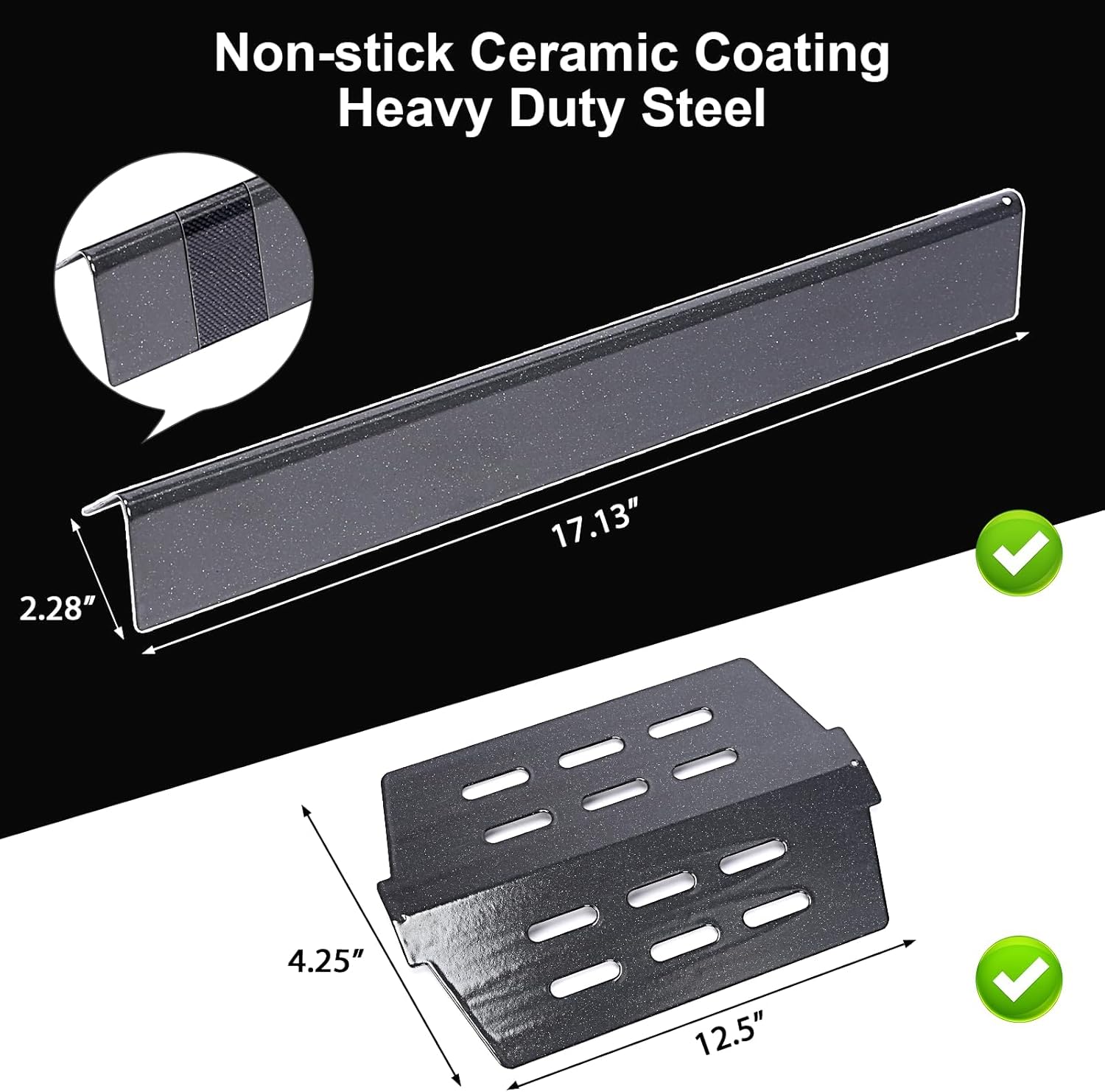 Uniflasy Grill Parts for Weber Genesis 300 Series with Front Control, Fits Genesis E310 E320 S310 S320 EP310 EP320, 7524 Cooking Grates, 62752 Burner Tubes, 7620 Flavorizer Bars & 7628 Igniter