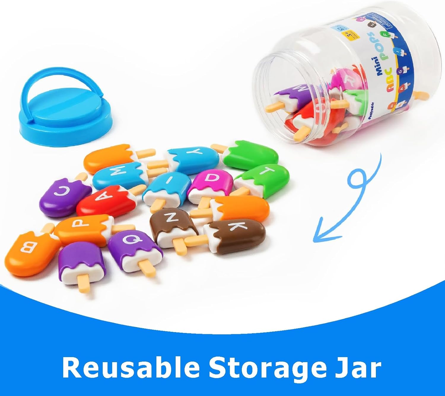 52 Pcs ABC Pops - Alphabet Learning Toys, Preschool Educational Toys for Classroom Fun and Engaging Alphabet Matching Game