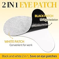 Vista 3 de Pegamento de extensión de pestañas UV de 0.1 fl oz, pegamento de pestañas extra fuerte, pegamento de pestañas UV, 20 almohadillas de doble ojo