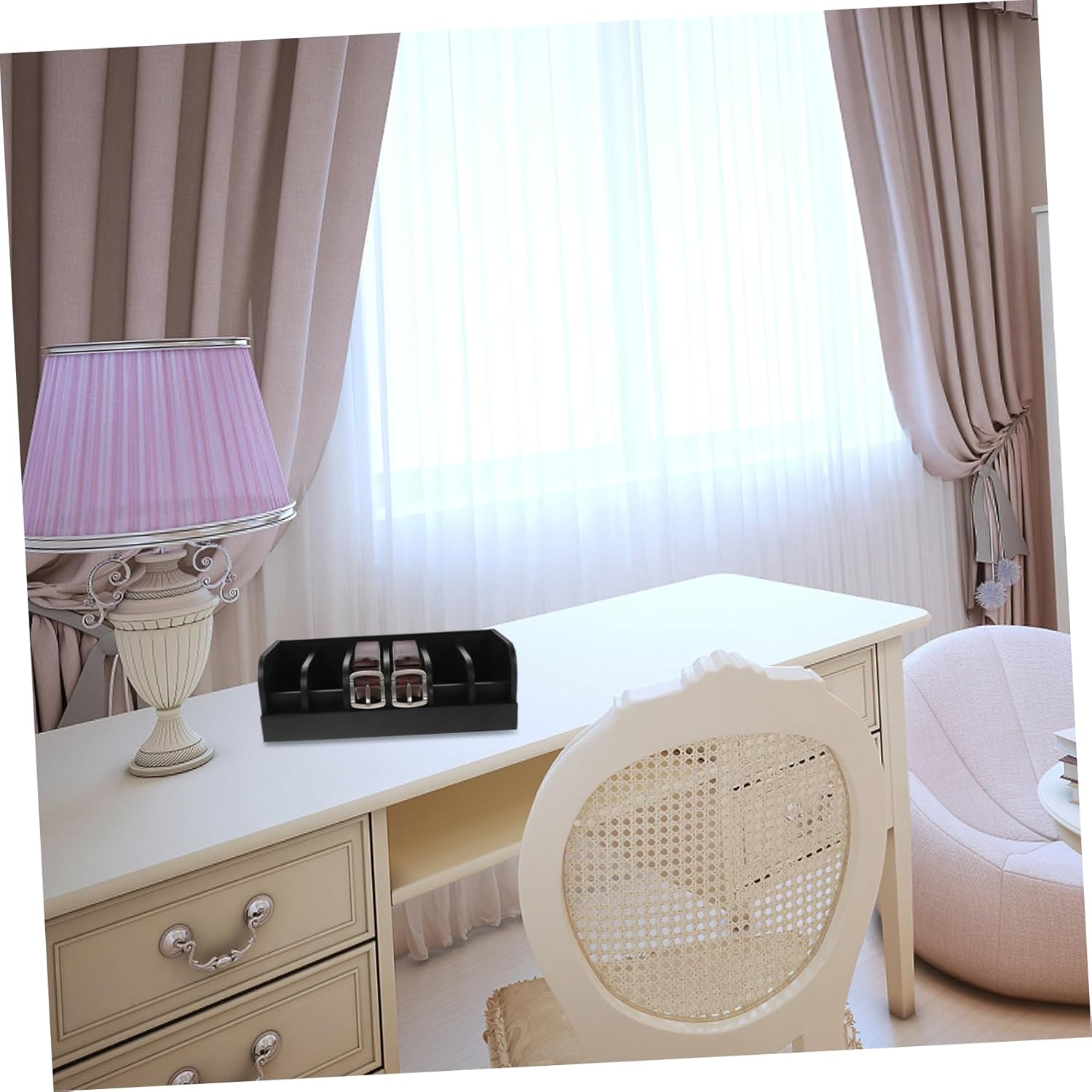 Belt Storage Box Compartment Display Case for Belts Organizer for Home Shopping Malls and Supermarkets