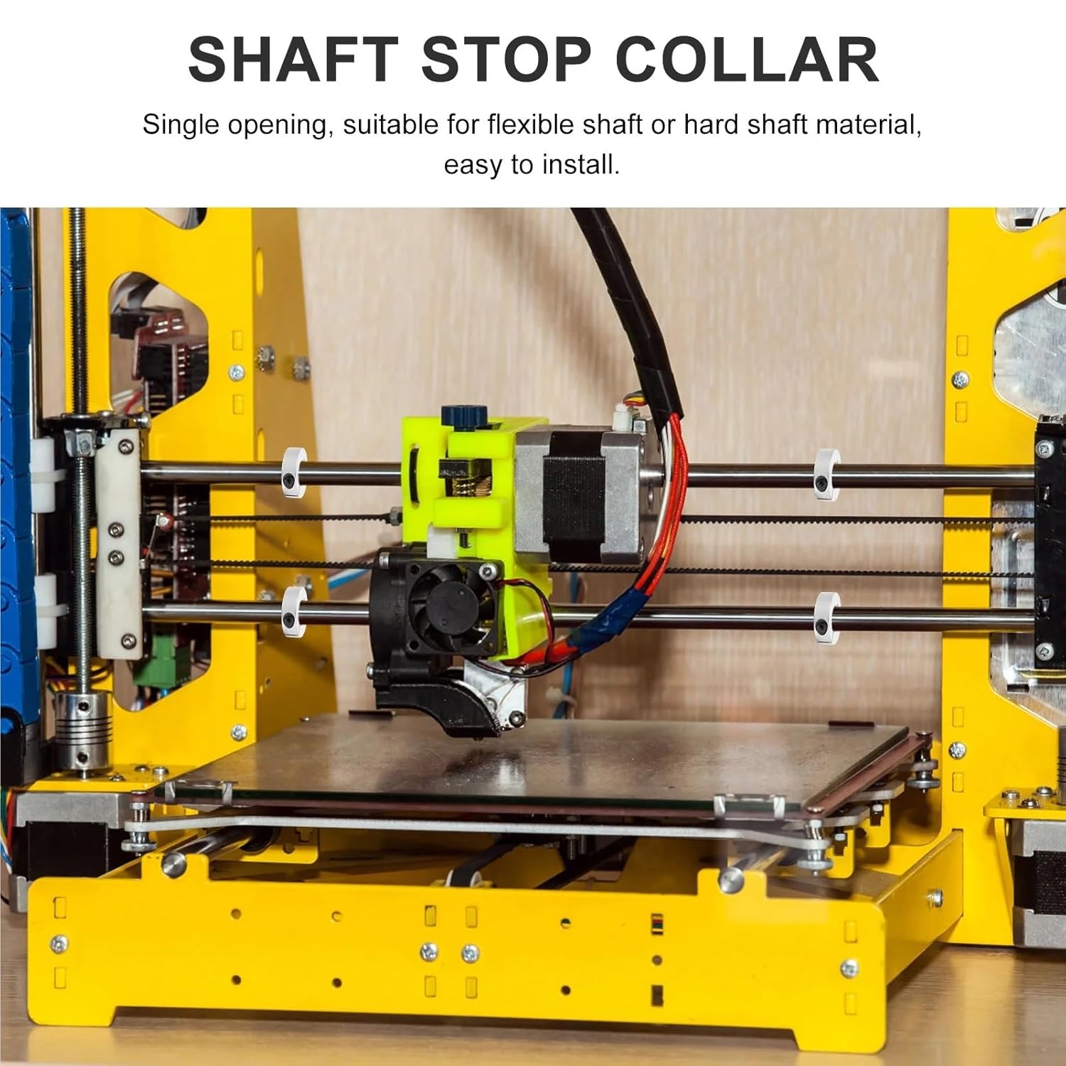 Linear Rail Shaft Stop Collars 10 PCS Aluminum Alloy Shaft Collar Stop High Strength Metal Fixed Clamp Corrosion Resistant(SBR20)