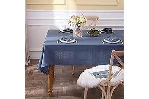 Simple&Opulence Textured Tablecloth 100% Linen Table Cloth