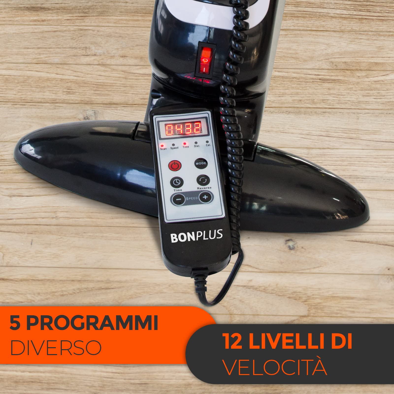 Mini Cyclette Elettrico | Pedalatore Elettrico | Ginnastica Passiva | 12 livelli di velocità | Telecomando | Bidirezionale | 5 modalità | Movimento automatico | Riabilitazione