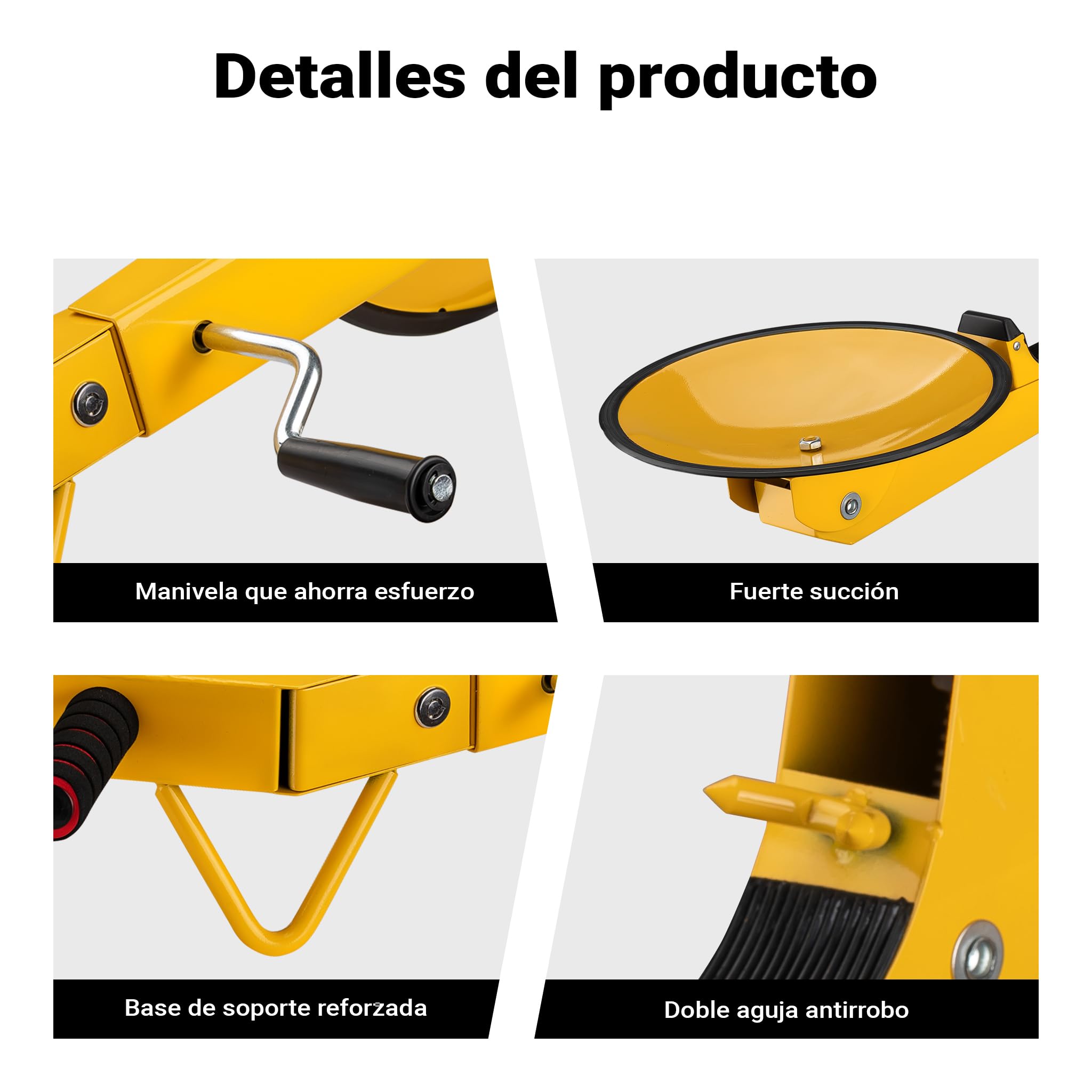 Wiltec Cepo antirrobo ruedas para llantas de aluminio y acero 10-18″ con llave cierre de seguridad