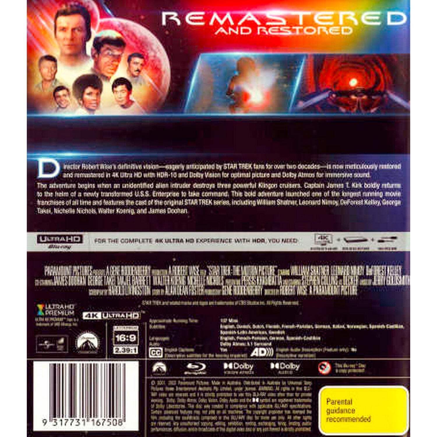 Star Trek: The Motion Picture | Region Free