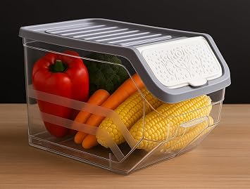 Best House | Food Storage Container with Lids | Cereal Grain Rice Bean | GREY | 11 Litres | 1 Pc | Stackable | BPA Free | Kitchen & Pantry Organization (Pack of 1)