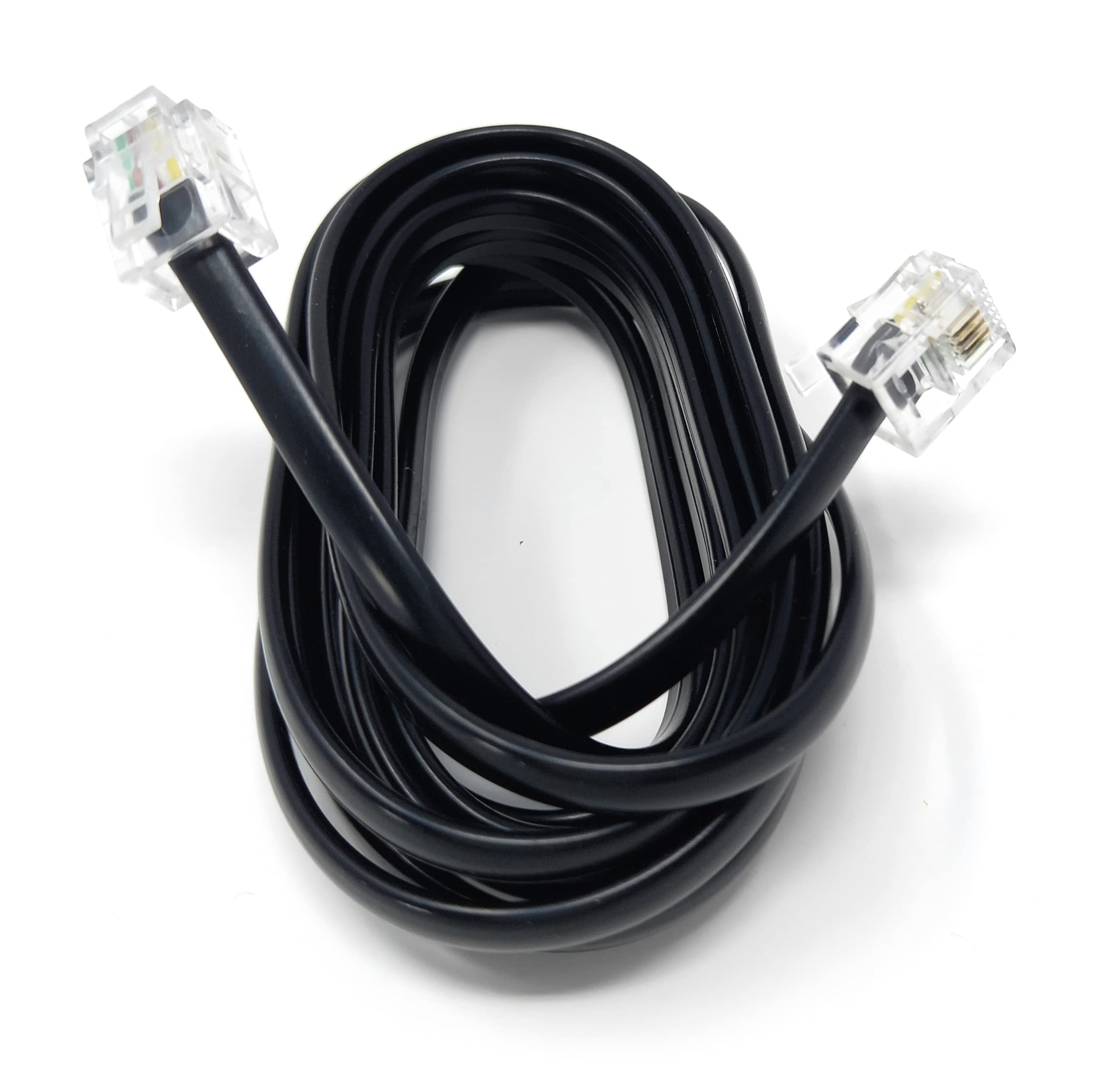 DRUT 2m, RJ11 to RJ11 Telephone Landline Cable ADSL (6P4C) Flat Lead High Speed BT Internet Broadband Male to Male Router - Image 2