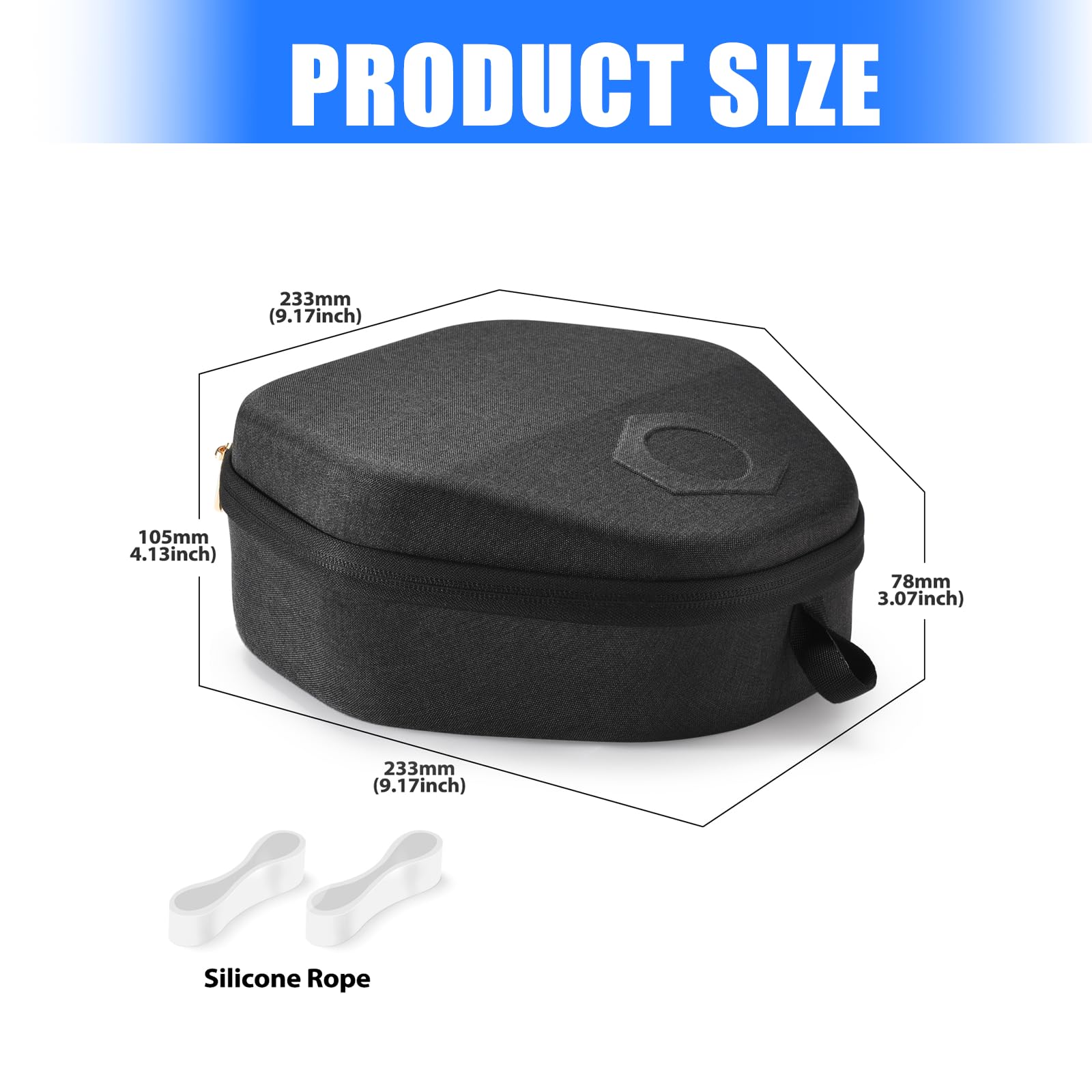 Custodia da viaggio per cuffie organizer ergonomico resistente alle vibrazioni interno e design con cerniera di facile accesso per il 2024