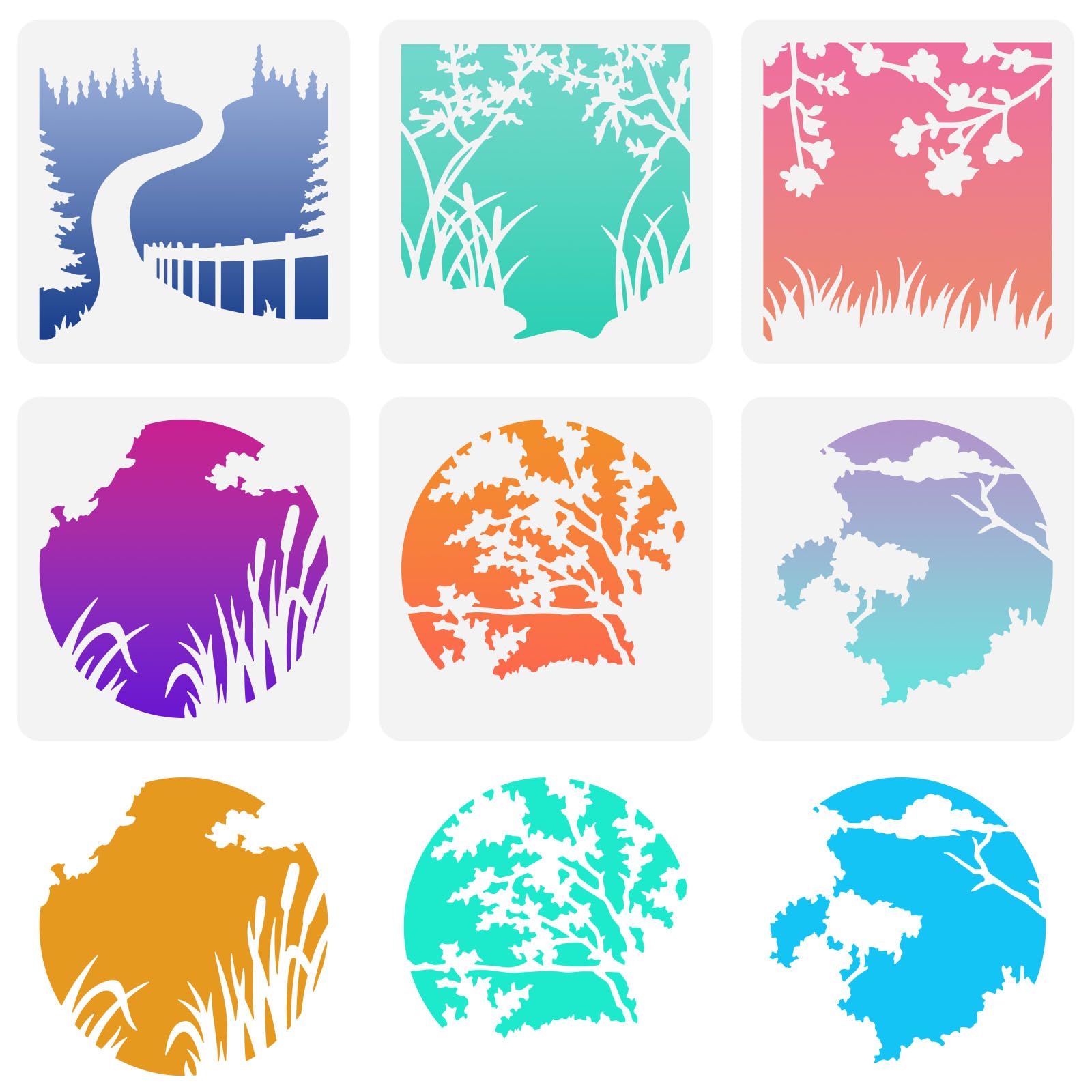 Nature Stencils Siloette