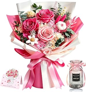 Preserved Flowers Bouquet, Pink Roses Forever Flowers for Delivery | Flo...