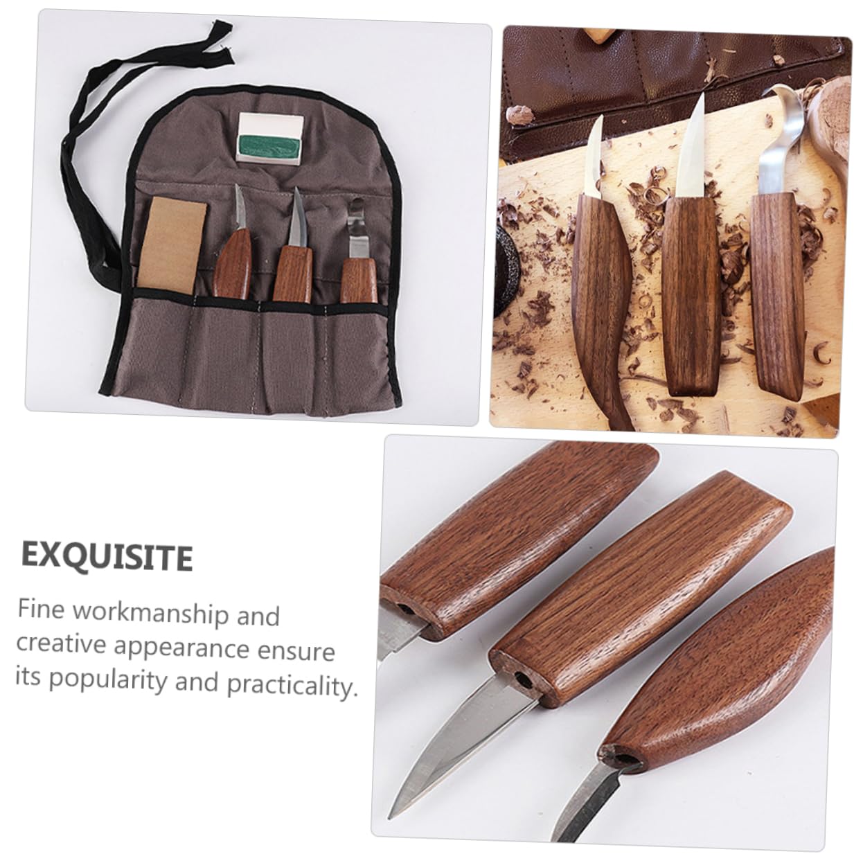 SEWACC 6pièces Couteaux à Sculpter Outils De Sculpture Avec Poignées Précision Et Améliorés Pour Artisans Et Débutants