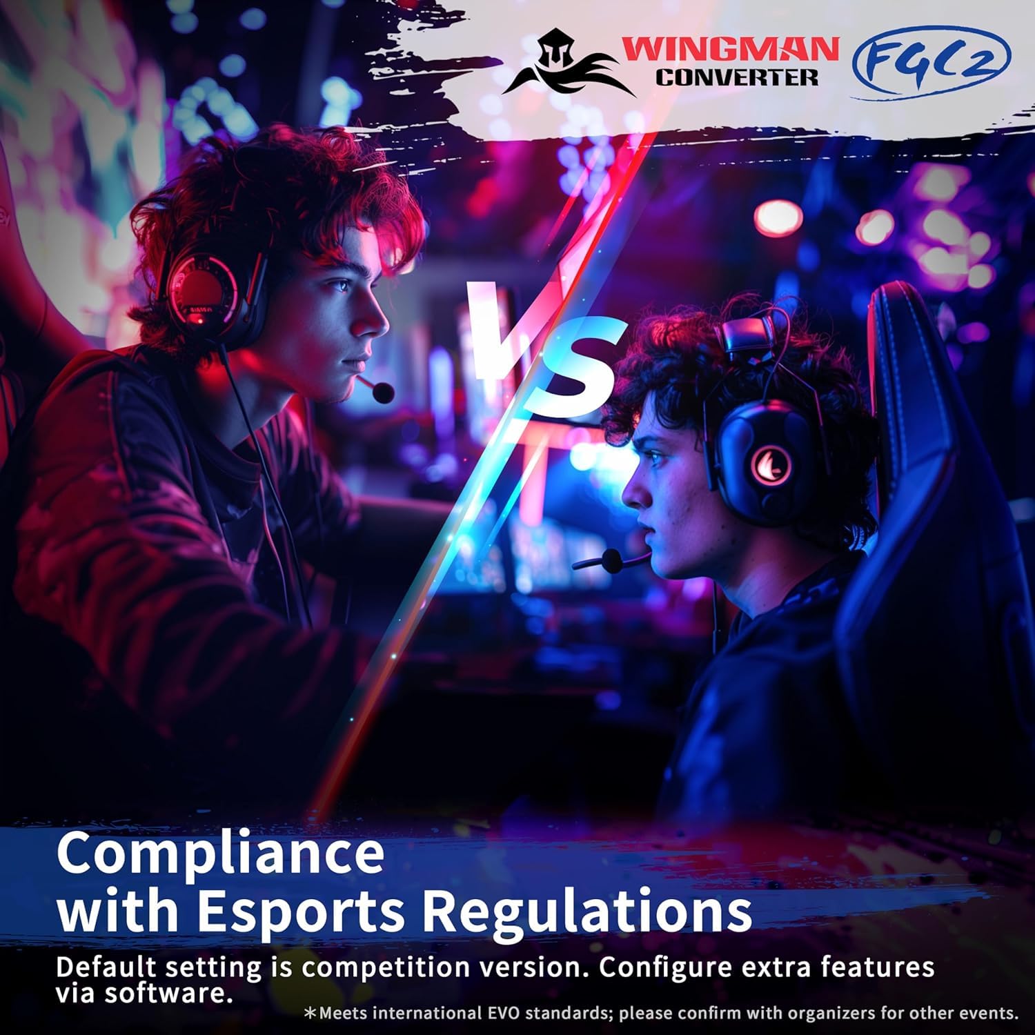 Mcbazel Konwerter PS5 Wingman FGC 2, PS5, PS4, XBox Series X|S/Xbox One/Xbox Elite/NS Switch / Arcade Stick PS5/PC z systemem Windows