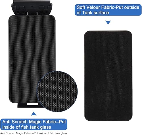 Miniatura 2 de JRing Limpiador magnético para acuarios, raspador de algas para acuarios de vidrio, limpieza de algas acuáticas, limpiador de vidrio para pecera,