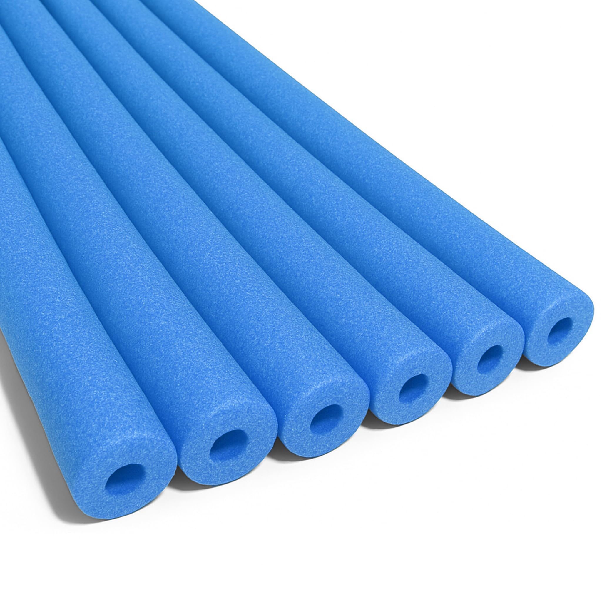 Oodles of Noodles Deluxe Foam Pool Noodles - Pack of 6 - approx. 48 inch x 2.5 inch Hollow Core Foam Tube | Extra Dense, Durable, Buoyant Swim Noodles for Pool, Beach, Crafts, DIY Projects, Insulation